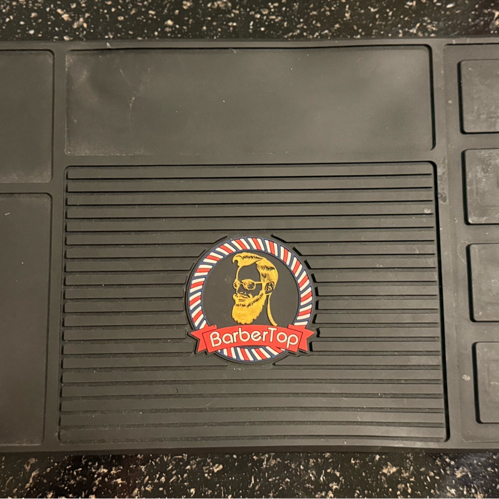 Barber Shop Black Magnetic Mat